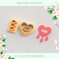 STL file DOUBLE HEART CLAY CUTTER. DOUBLE HEART CLAY CUTTER 💜・3D