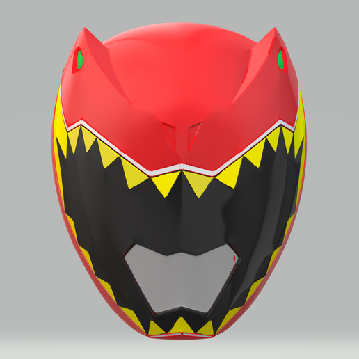 🦖 Power Rangers Dino Charge Red Ranger helmet・ STL File for 3D printing ...
