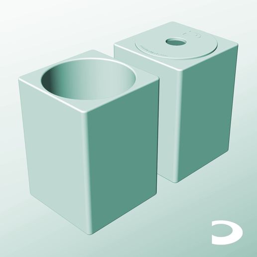 CS162-250-P_Pierced_Container_Box-_Bin-Infinite_Containers-Printable_Objects.jpg CS162-250-P Caja de almacenaje modular perforada Contenedor Jardinera Pantalla de lámpara 3d stl