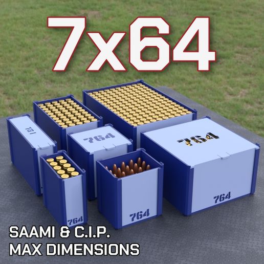 DBOX AMMO BOX 7x64mm AMMUNITION STORAGE 10/20/25/50/100/150 ROUNDS CRATE ORGANIZER 7x64 mm