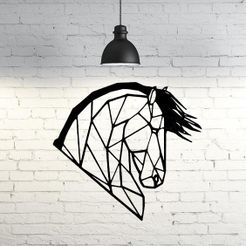 107.Horse.JPG Free STL file Wild Horse Wall Sculpture 2D・Template to download and 3D print, UnpredictableLab