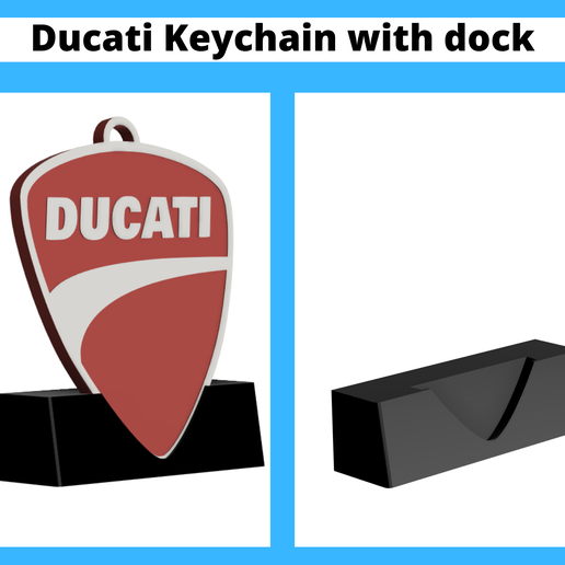Ducati Keychain With Dock 3D model