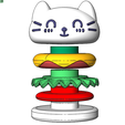 3.png Introducing the Adorable Kawaii Cat Dismantlable Burger - A Fun and Whimsical 3D Printing Project!