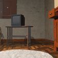 vintage_interior_render7.jpg 3D file Vintage Interior 3D Scene・3D printer model to download