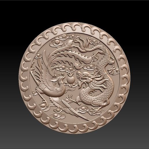 dragon and phoenix 3D model