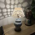 IMG_9965.jpeg Lampshade abat-jour Alvéole lampe de chevet E14 E27