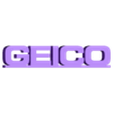 Geico_Solid_Text_Thicker.obj “The Green Guardian of Savings” – GEICO Gecko 3D Print Model Bundle