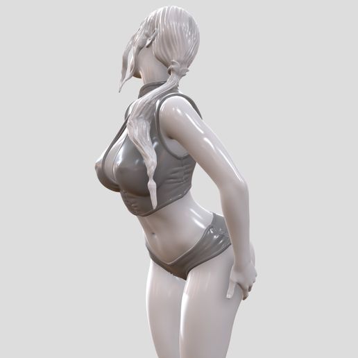Woman figure clothed and unclothed - 3D model önizlemesi
