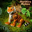 Tiger-0001-copy.jpg 3D file Tiger articulated figure, print-in-place, cute-flexi・3D printer design to download