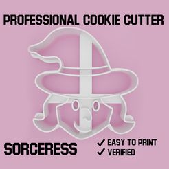 Sorceress.jpg STL-Datei Zauberin Ausstecher・Modell für 3D-Drucker zum Herunterladen