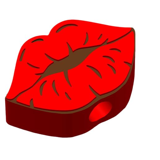 Kissy Lips Straw topper in 2 sizes 3MF File included 3D model