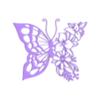 Papillon floral 2D.stl 二维花卉蝴蝶