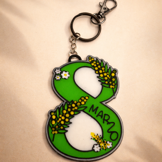 March 8th Keychain