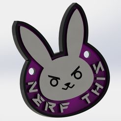 D-VA_rabbit.png Free STL file Overwatch D-Va Rabbit keychain・3D printable design to download