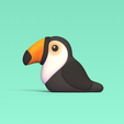 Cod92-Stylized-Toucan-1.png 3D file Stylized Toucan・Template to download and 3D print