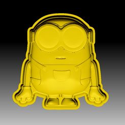 MinionBob-VACUUM-PIECE.jpg STL file BOB BATH BOMB MOLD・3D printable model to download