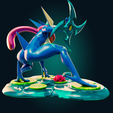 Preview02.png Modelo de impressão 3D do Pokémon Greninja com curvas