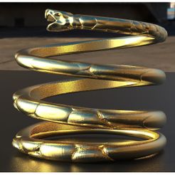 Don't tread on me ring insta 11.jpg Fichier 3D Bague serpent・Objet pour imprimante 3D à télécharger