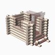 005.png Log Cabin House Constructor Toy