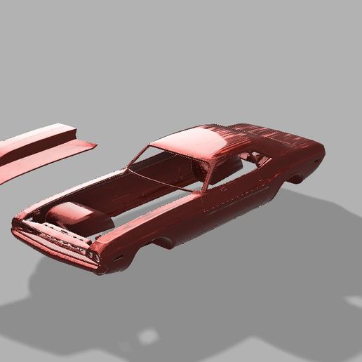 1/12 scale 1970 dodge challenger funnycar 3D model