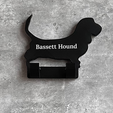 6-Bassett-Hound-hook-with-name.png Basset Hound dog lead hook