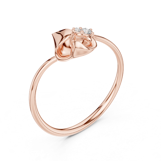 Sculptural Folded Diamond Ring 3D Model