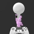 ALEXA_ECHO_DOT_5_KID_BUU_CONTROLE_PS4.jpg 3 em 1 Suporte para Controle PS4, Headphone e Para Alexa Echo Dot 4a e 5a Geração Majin Buu - Kid Buu Dragon Ball