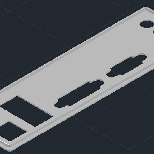 Back panel for motherboard 3D model