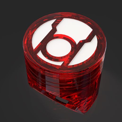 Red Lantern Ring with LED light 3D model