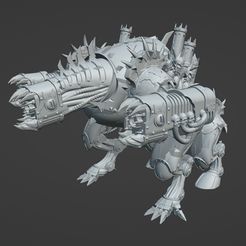 1.jpg Free 3D file Infernal Armored Hound of Death・Template to download and 3D print