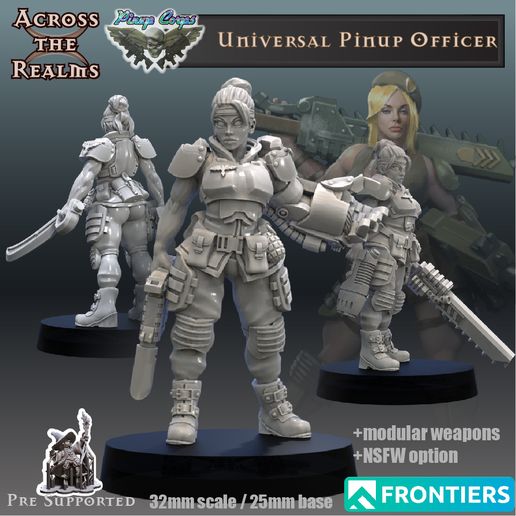 💂 Universal Pinup Officer・ 3D File for ・Cults