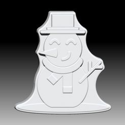 HappySnowman.jpg Fichier STL SHAMPOING SOLIDE BONHOMME DE NEIGE HEUREUX ET MOULE POUR POMPE À SAVON・Objet imprimable en 3D à télécharger