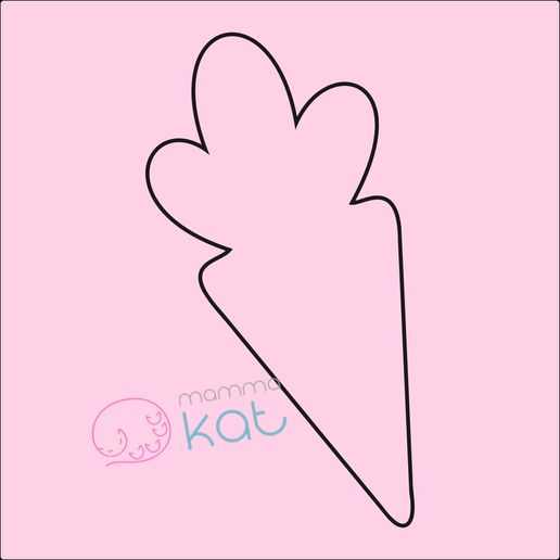 Cortador de galletas zanahoria de pascua en 6 tamaños, desde 4 hasta 15 cm