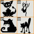 20231001_152722.jpg Halloween cat pack wall art bundle of halloween cats scaredy cats 2d art