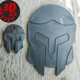 00-1.jpg Knight's Helmet Set 3 models Cup Coaster and 2 Keychains