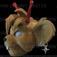untitled.378-2.jpg throttle biker mice from mars head (3d model printable)