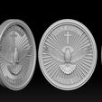 A8.jpg Holy Spirit Pendant - Coin - Espirito Santo 3D print model