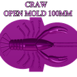 CRAW OPEN MOLD 100MM SOFT PLASTIC LURE BAIT FISHING OPEN MOLD - CRAW 100MM
