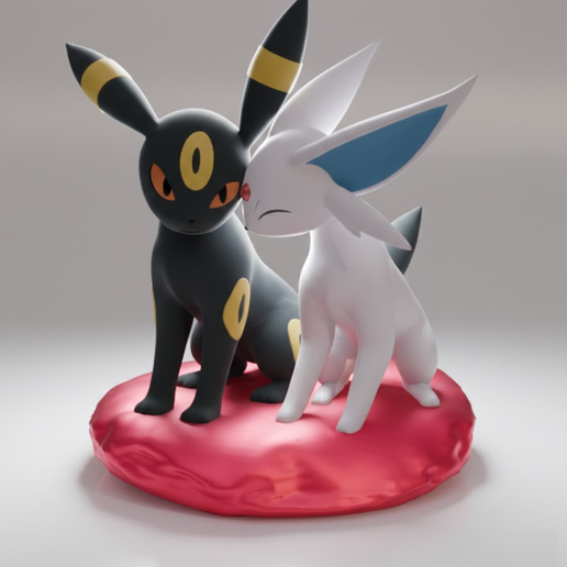 Umbreon and Espeon Cuddly