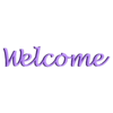welcomestl.stl Welcome Sign Standalone for  Home Counter Reception Desk Decoration