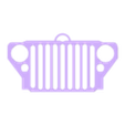 willysmbornamentgrill.obj Jeep Grill Style Christmas Ornaments