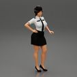 4940002.jpg woman police officer in white shirt and black dress and hat