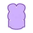mallow (3).stl Marshmallow Bunny Plaque Cookie Cutter