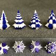 Sapin_2C4.jpg 2 colors Christmas trees with snowflake profile