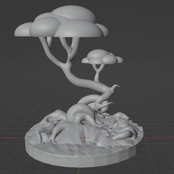 1.png STL-Datei Baumbirke (runde Basis)・Design für den 3D-Druck zum Herunterladen