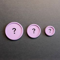 01.jpg STL file Planner Discs With Question Mark Shape・3D print design to download