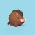 Cod196-Round-Boar-2.jpeg 3D file Round Boar・3D print model to download