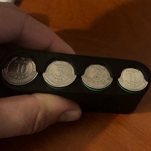 Coin Holder Coin Dispenser UA Hryvnia 3D model