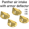 front.png Panther / Jagdpanther air intake with armor deflector.1/10, 1/16 AND 1/35