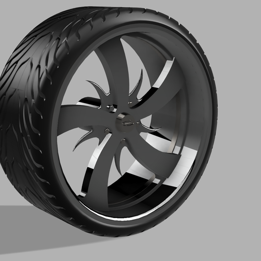 🛞 Intro Wheels Dangerous/Mickey Thompson Tire | Sportsman・ STL File for ...